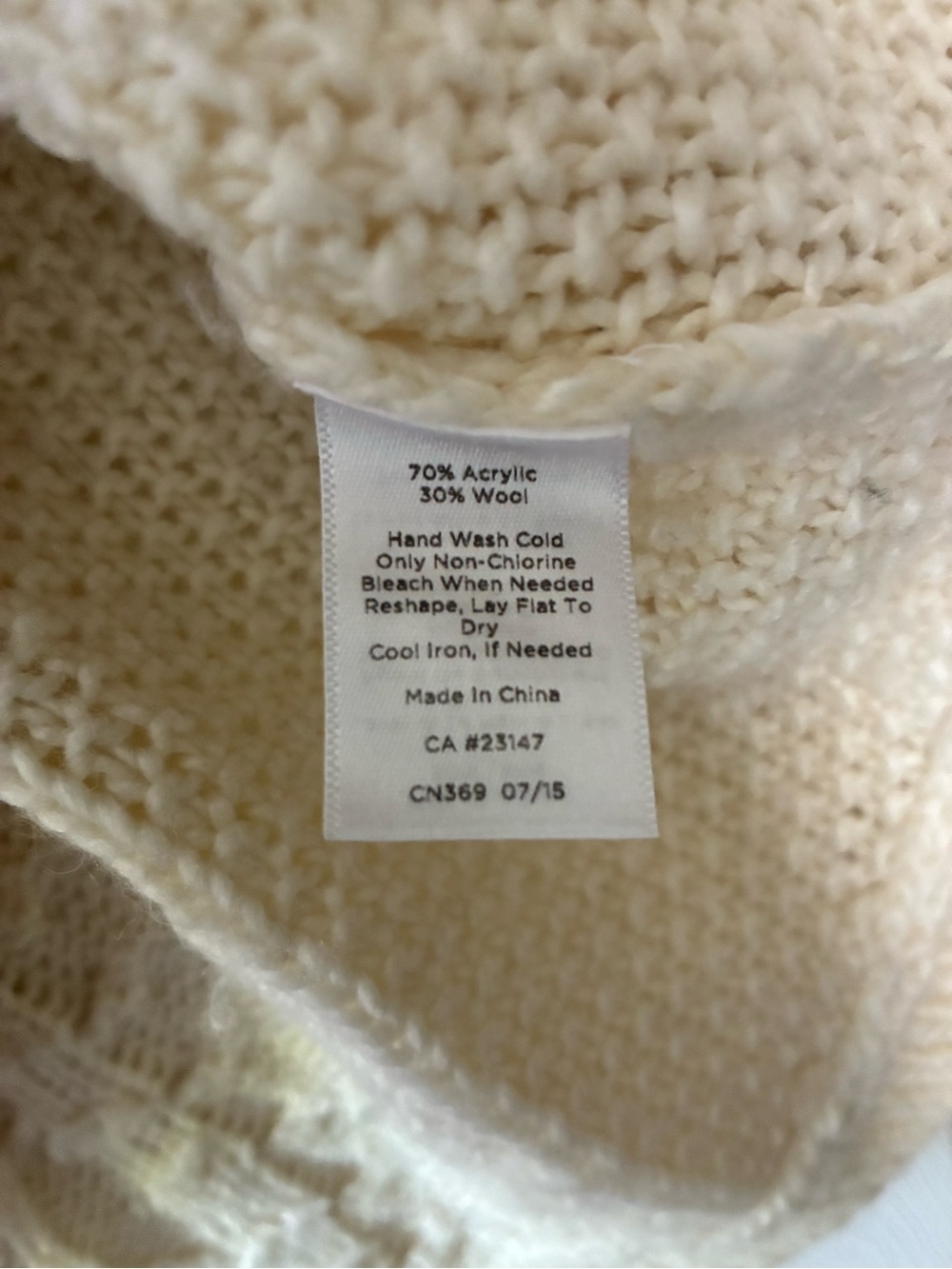 Talbots Cream Cable-Knit Crewneck Sweater - Picture 5 of 7